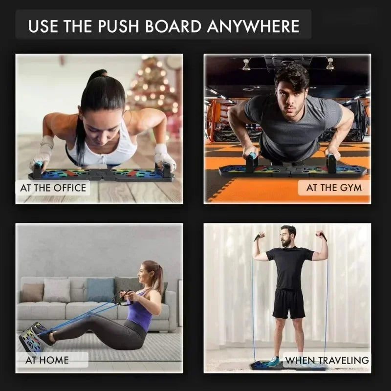 New Portable Multifunctional Push-Up Board Set with Handles Foldable Fitness Equipment for Chest Abdomen Arms and Back Training