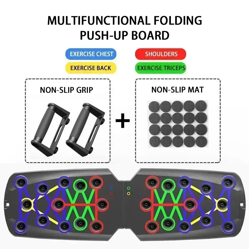 New Portable Multifunctional Push-Up Board Set with Handles Foldable Fitness Equipment for Chest Abdomen Arms and Back Training