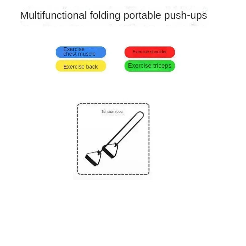 New Portable Multifunctional Push-Up Board Set with Handles Foldable Fitness Equipment for Chest Abdomen Arms and Back Training