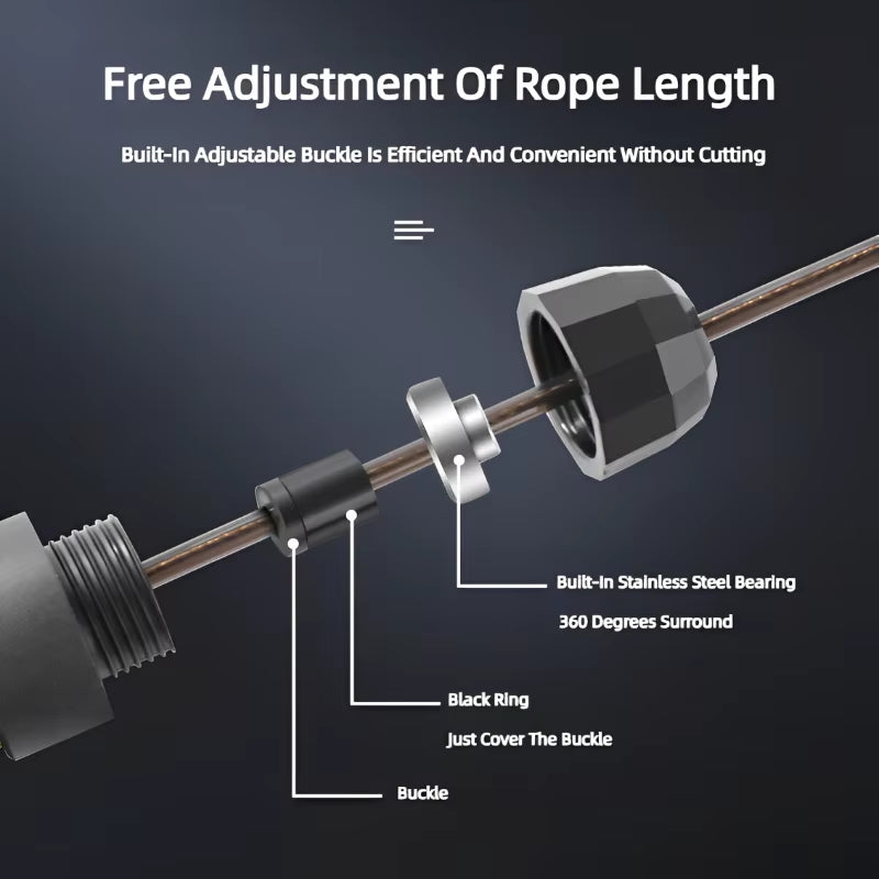 1PCS the New Jump Rope Steel Wire Skipping Exercise Adjustable Jumping Fitness Workout Training Home Sport Equipment Tangle-Free